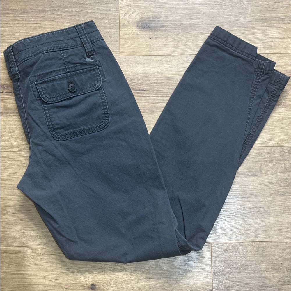 Eddie Bauer Womens Charcoal Straight-Leg Utility Pants